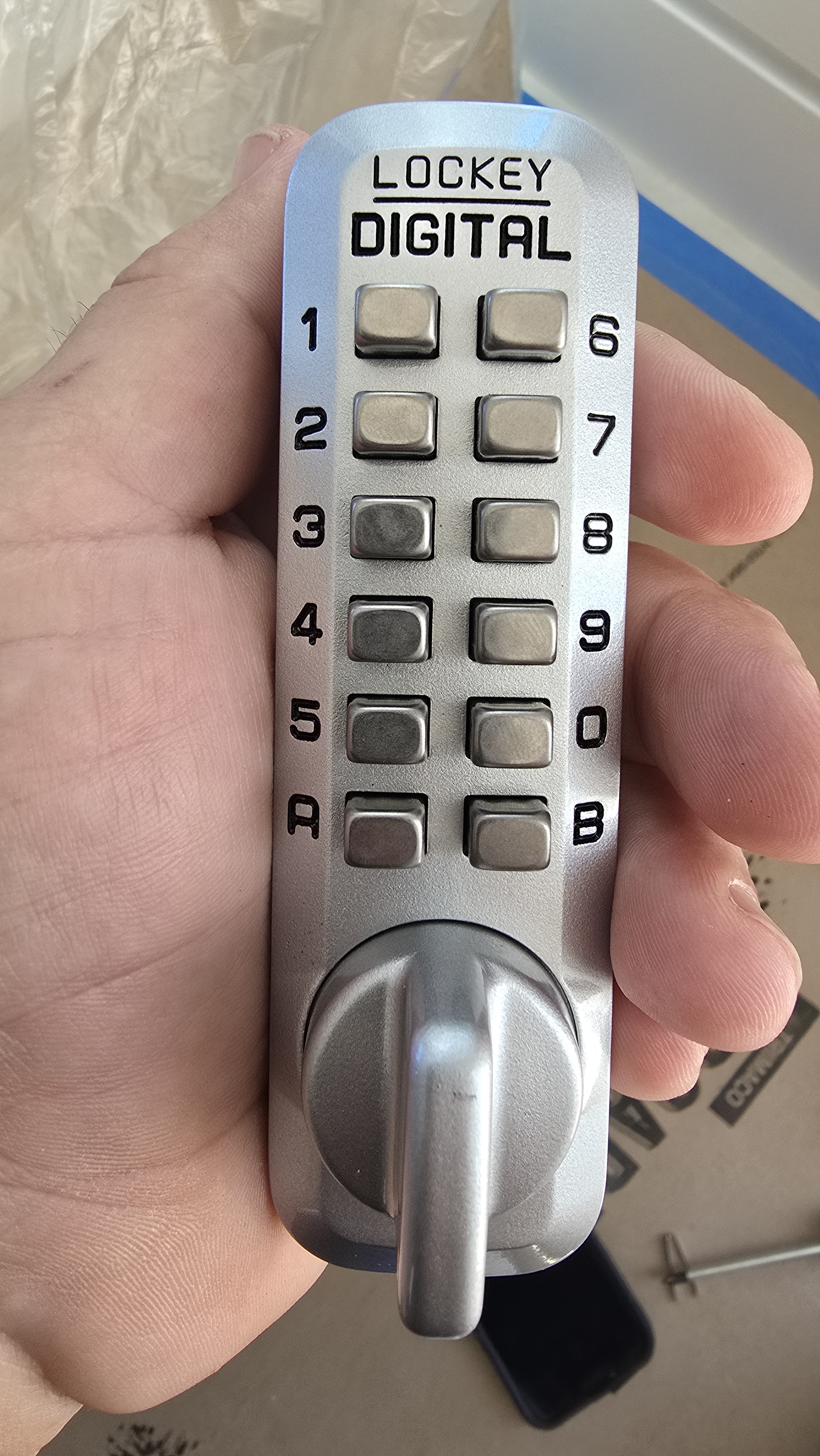 Digital keypad lock installation (Lockey hardware) - Premier Locksmith Delray Beach