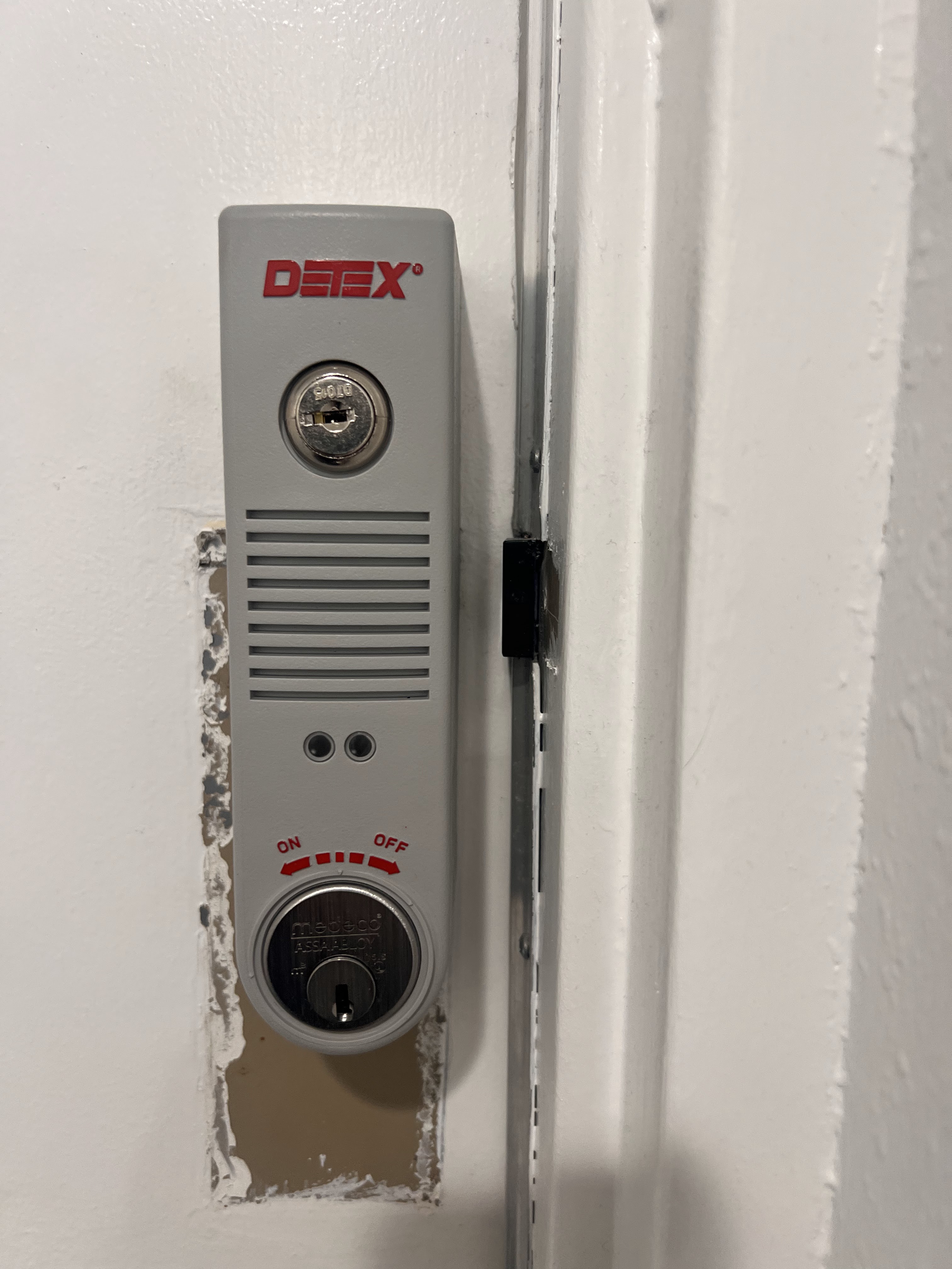Electronic door lock installation (Detex hardware) - Premier Locksmith Delray Beach